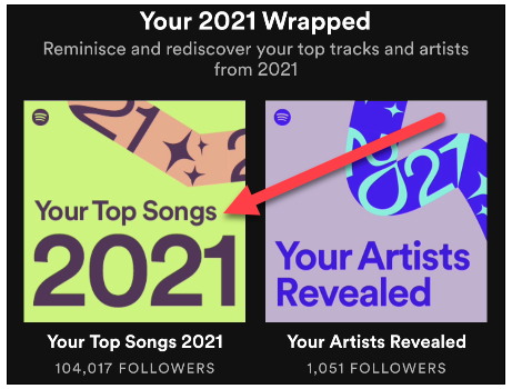 cara melihat spotify wrapped 2021 your top song