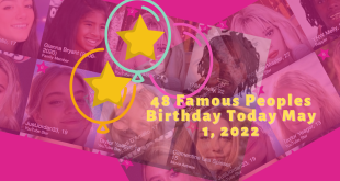48 Famous Peoples Birthday Today May 1, 2022