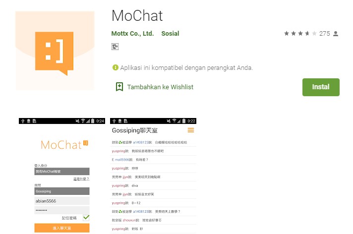 Aplikasi Mo Chat