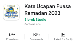 aplikasi Kata Ucapan Puasa Ramadan 2023 oleh Blorok Studio