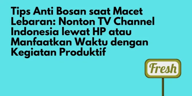 Tips Anti Bosan saat Macet Lebaran: Nonton TV Channel Indonesia lewat HP atau Manfaatkan Waktu dengan Kegiatan Produktif